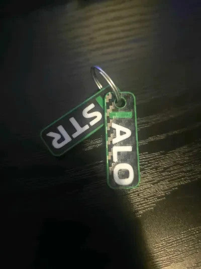 Formula 1 Keyring F1 Driver Timing Screen  Name Tag  - Perfect Gift