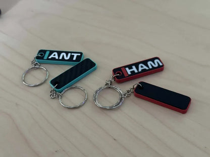 Formula 1 Keyring F1 Driver Timing Screen  Name Tag  - Perfect Gift